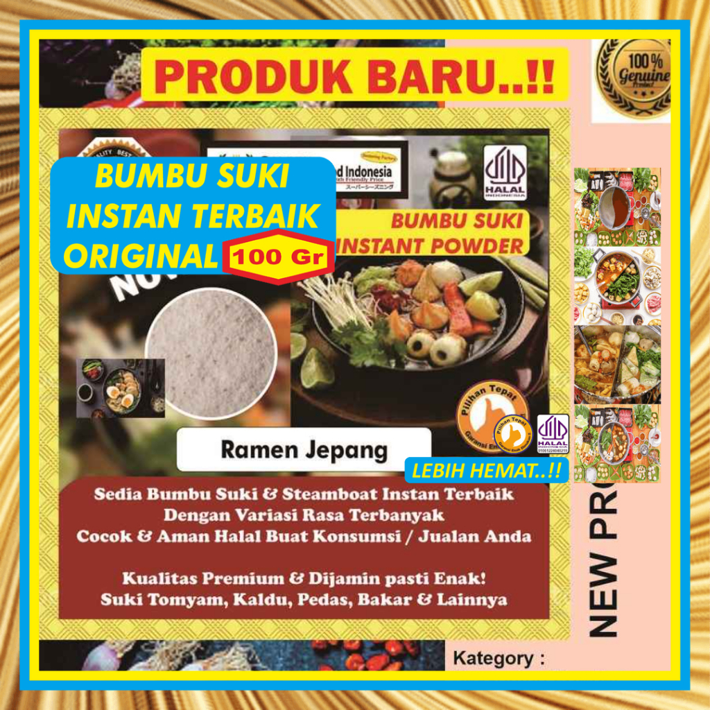 

Bumbu Shabu Instan Ramen Jepang 100Gr Hotpot Sample Rasa Kuah Ramen Jepang Kecil Halal Suki Steamboat Sabu Kuah Soup Original Stemboat Steambot Steamboot Sukiyaki Grill Bakar Instant Gafi Murah Enak Terbaik Premium Promo Rekomendasi