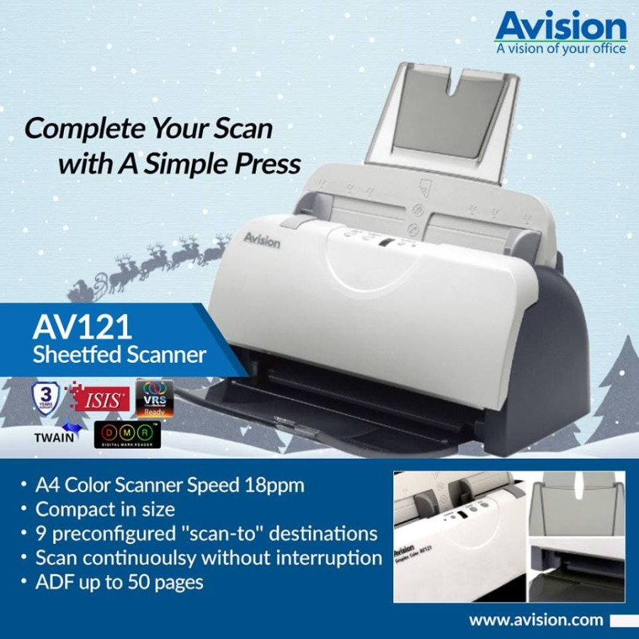 Scanner Avision AV121 Sheetfed Automatic Document Feeder AV-121