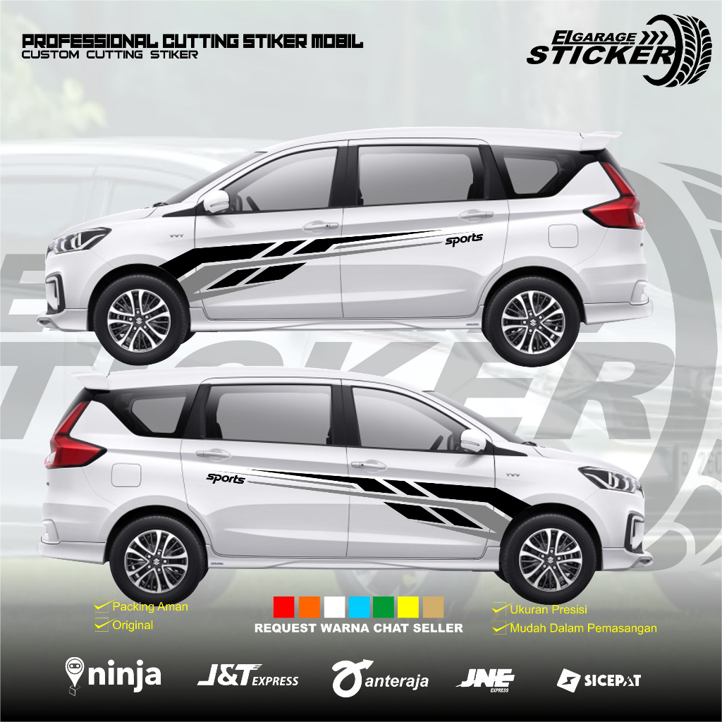 Stiker mobil suzuki ertiga cutting stiker variasi body samping mobil suzuki ertiga