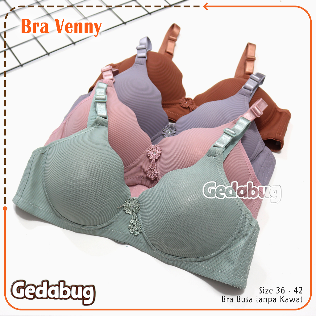 Bra BH Venny W365 / W 365 | Bra remaja dewasa Salur Tanpa Kawat Kait 3 - gedabug