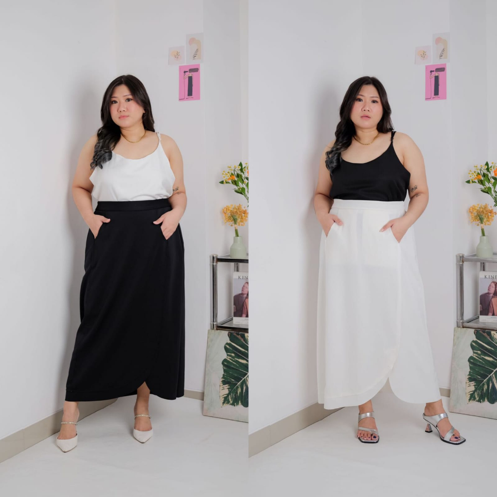 BIGWELL ROK BELLA KANTONG - ROK SCUBA WANITA - ROK WANITA BIGSIZE