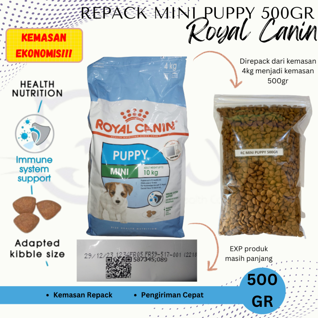 REPACK ROYAL CANIN MINI PUPPY ANJING PUPPY MINI 500GR 500 GR