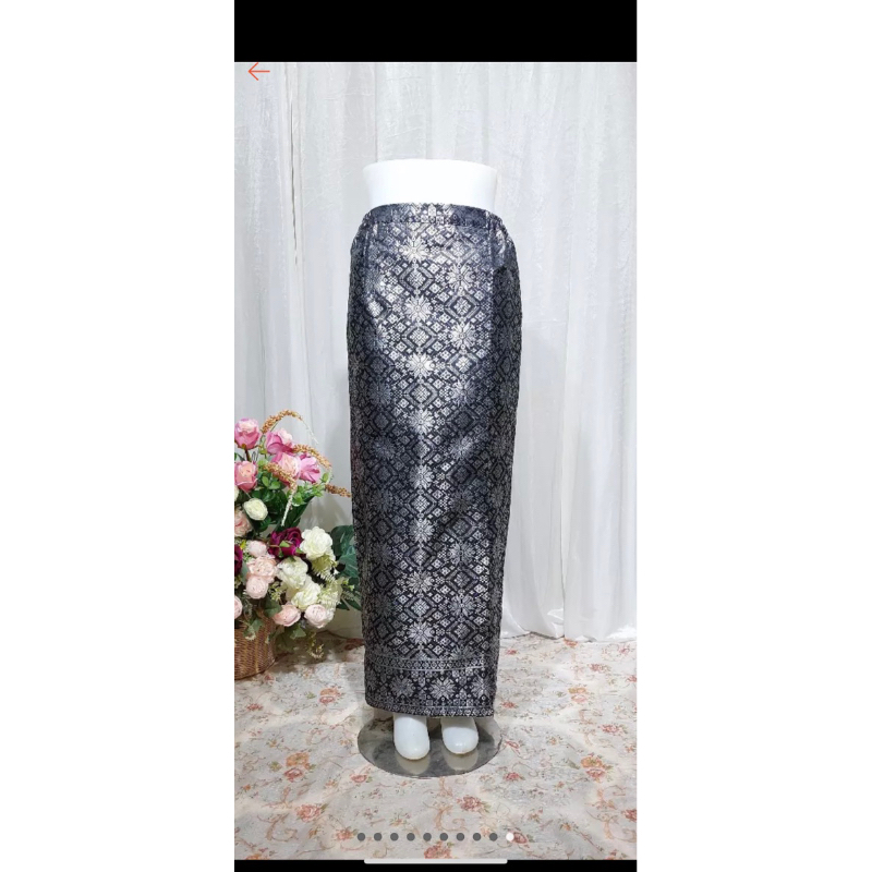 Rok songket premium hitam