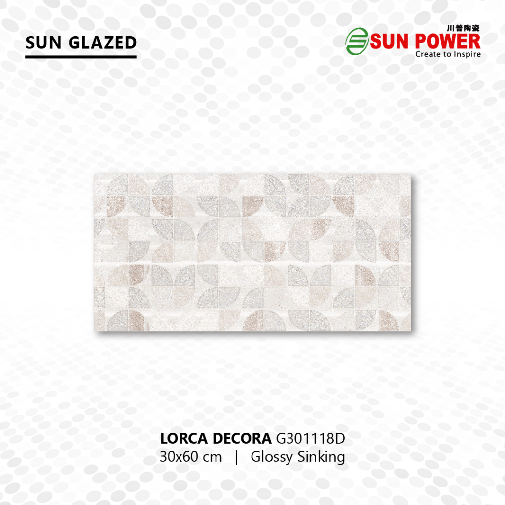 Keramik Dinding Dekoratif Glossy - Lorca Series 30x60 cm | Sun Power