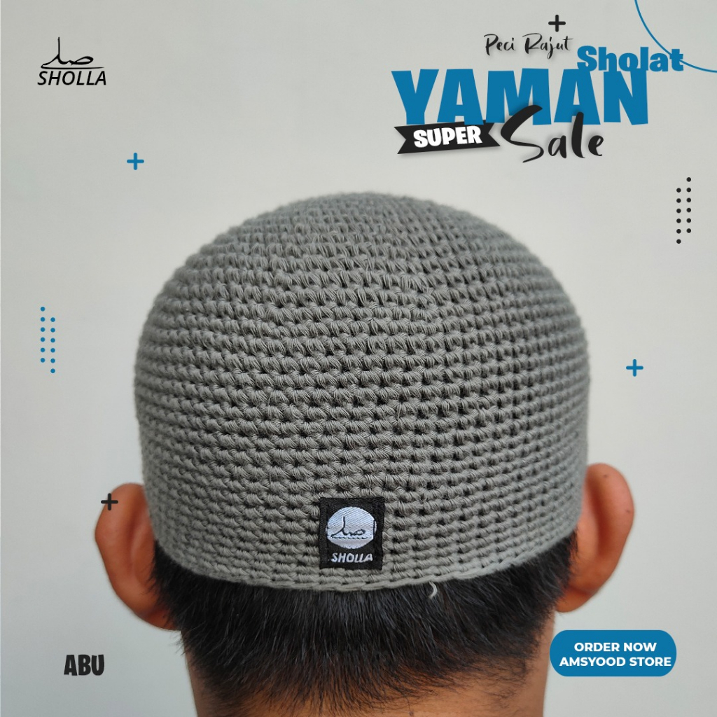 Full Rajut Super Tebal yaman Premium Dewasa/Peci Rajut Tebal Dewasa Premium Negeri  Sholla Bukan Ros