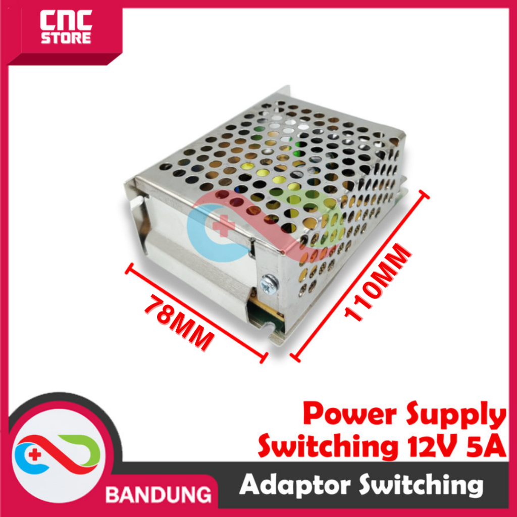 POWER SUPPLY 12V 5A 60W SWITCHING ADAPTOR JARING LED STRIP