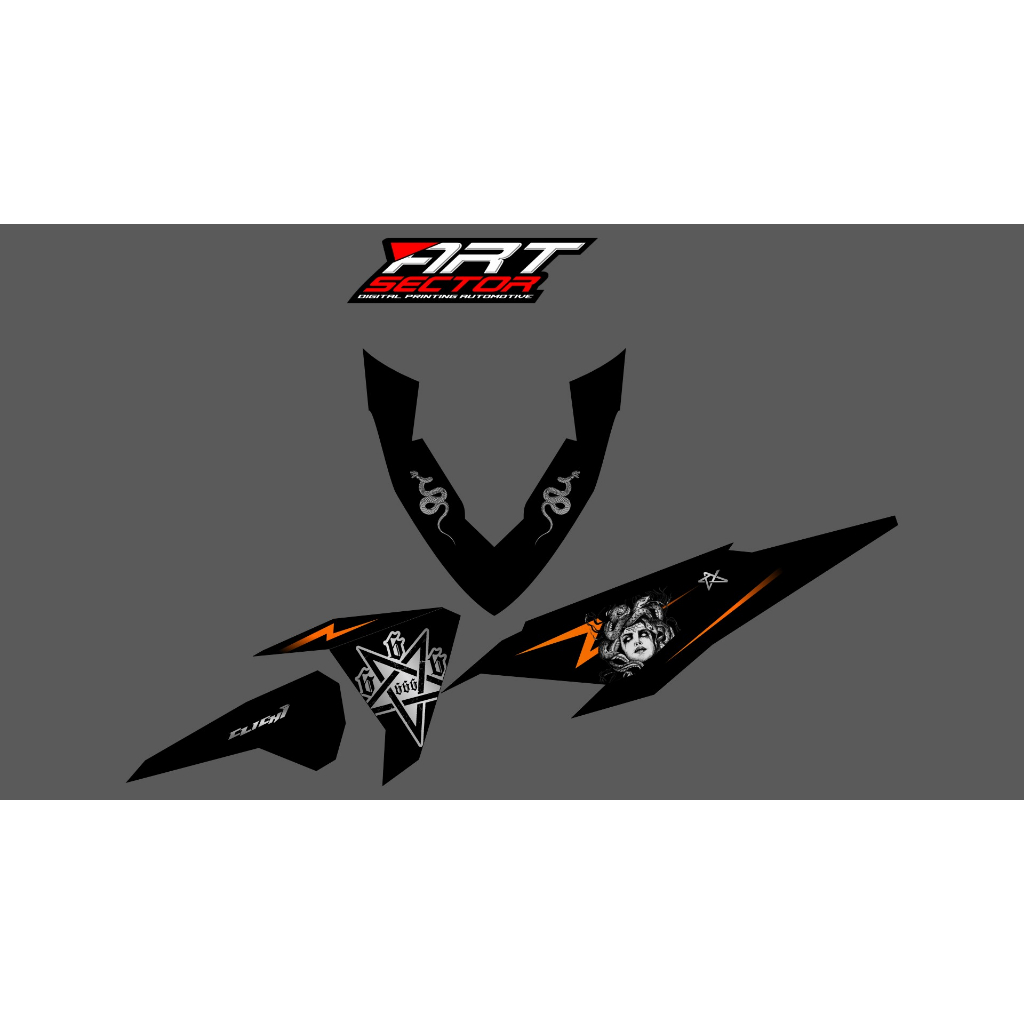 STICKER STRIPING TRANSPARAN VARIO LED 125 150 MEDUSA