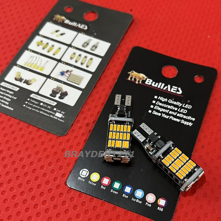LAMPU SEIN SENJA T10 T15 DAJJAL 45 LED SUPER TERANG BUAT MOTOR DAN MOBIL 12 VOLT AC DC SEN DAJJAL MOTOR