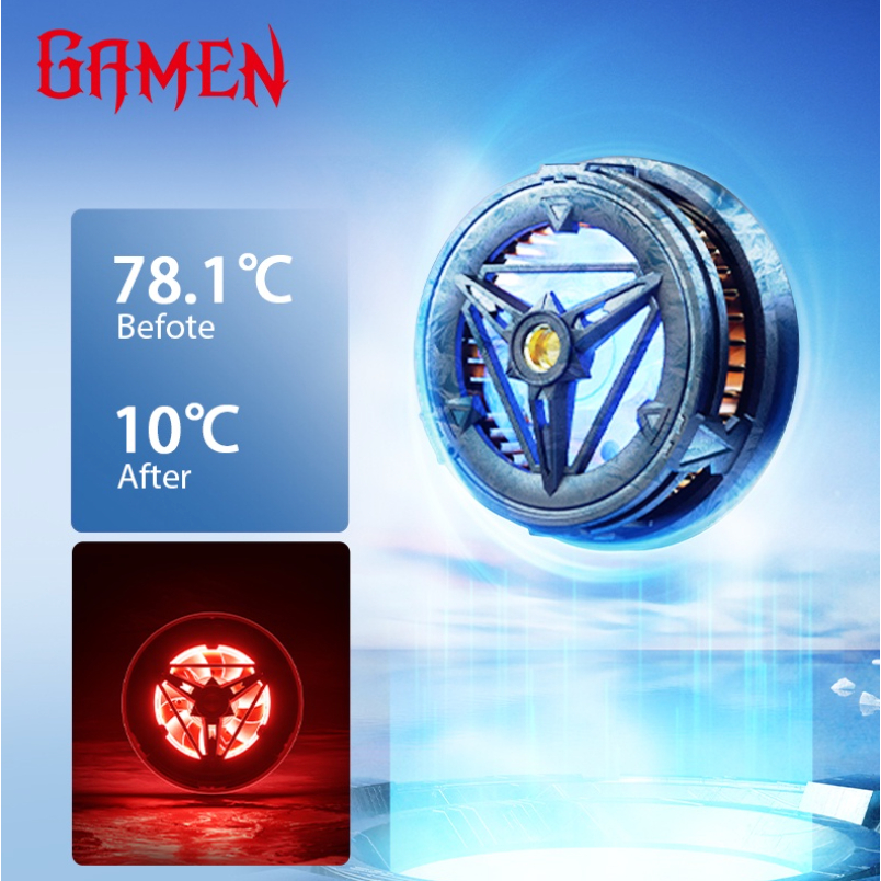 GAMEN Fan Cooler Mobile Phone Pendingin HP Super Cooling Fan Gaming GMR03 Membuang Panas dalam 1 Detik Original - Garansi 1 tahun