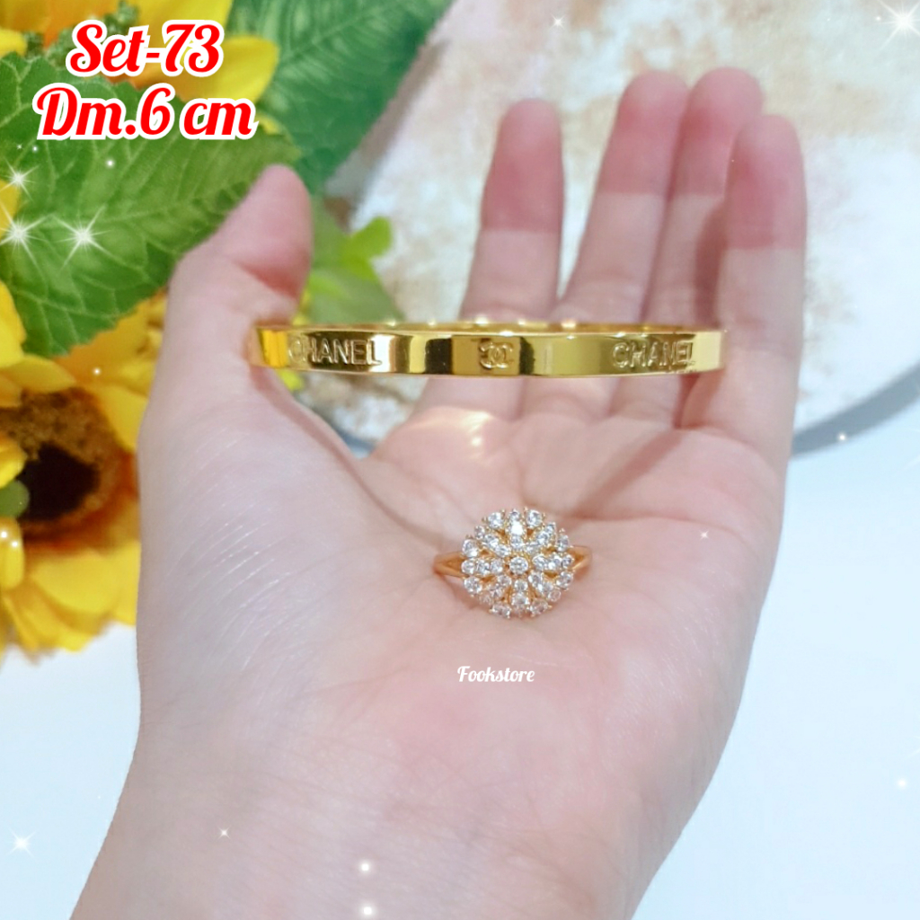 TERBARU SET GELANG WANITA DAN CINCIN XUPING /ANTI ALERGI
