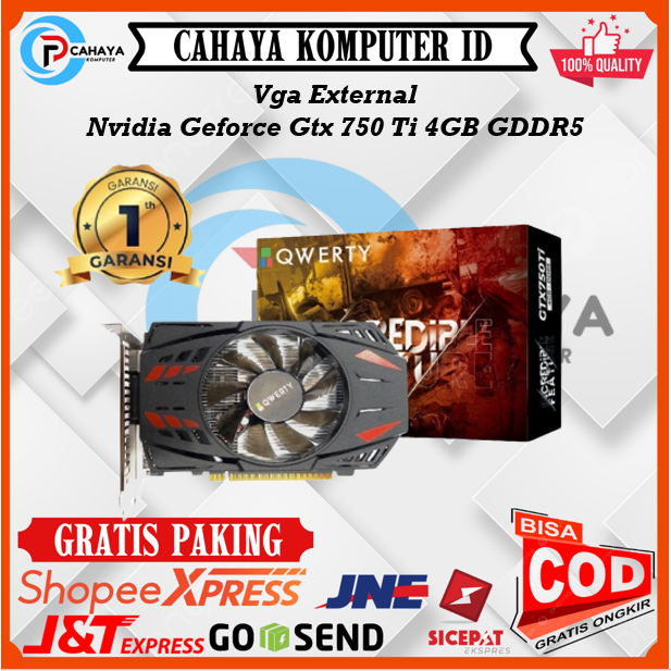 VGA Nvidia Gtx 750 Ti 4Gb GDDR5 Qwerty Garansi 1 Tahun