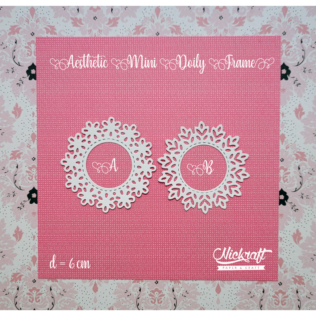

AESTHETIC MINI DOILY FRAME - DIE CUT SCRAPBOOK JURNAL BUJO