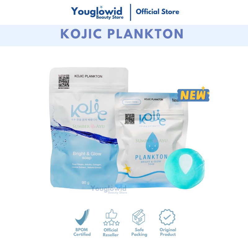 【Official Outlet】KOJIC PLANKTON BRIGHT &amp; GLOW FACE SOAP 40gr Brightening Glowing Face Body Soap Bar