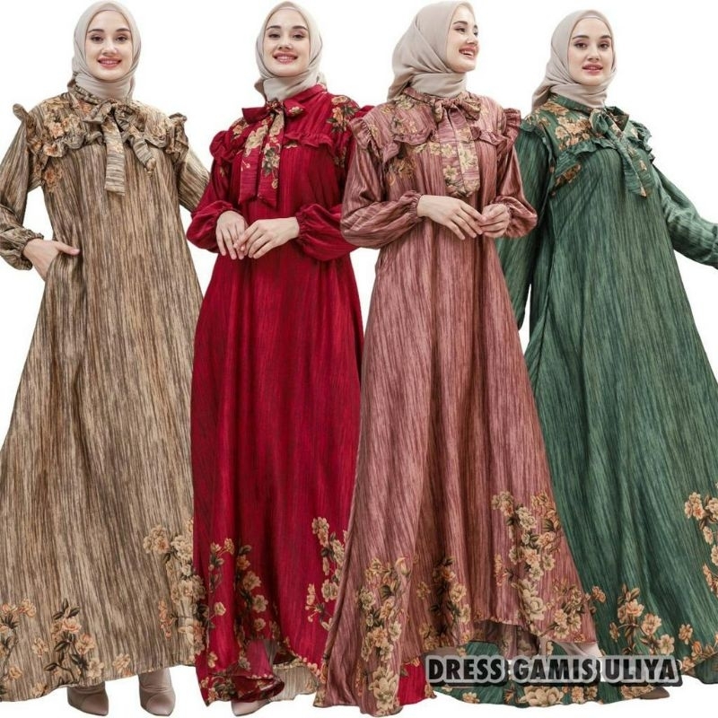 GAMIS MAXMARA PREMIUM MOTIF GRADASI GAMIS BUSUI / GAMIS TERLARIS/ GAMIS MAXMARA SILK/ GAMIS MURAH/ SIZE M L XL XXL