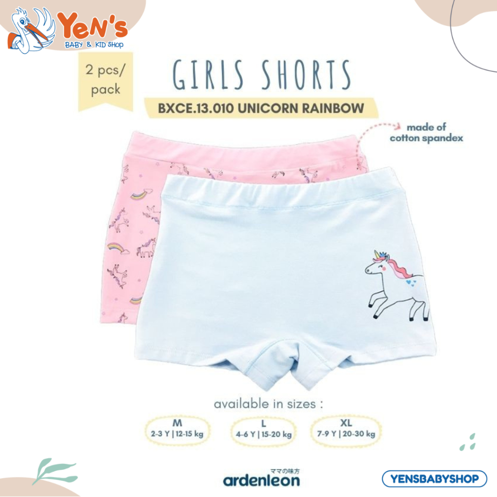 ARDENLEON Girls Shorts (2 pcs) Celana Dalam Anak