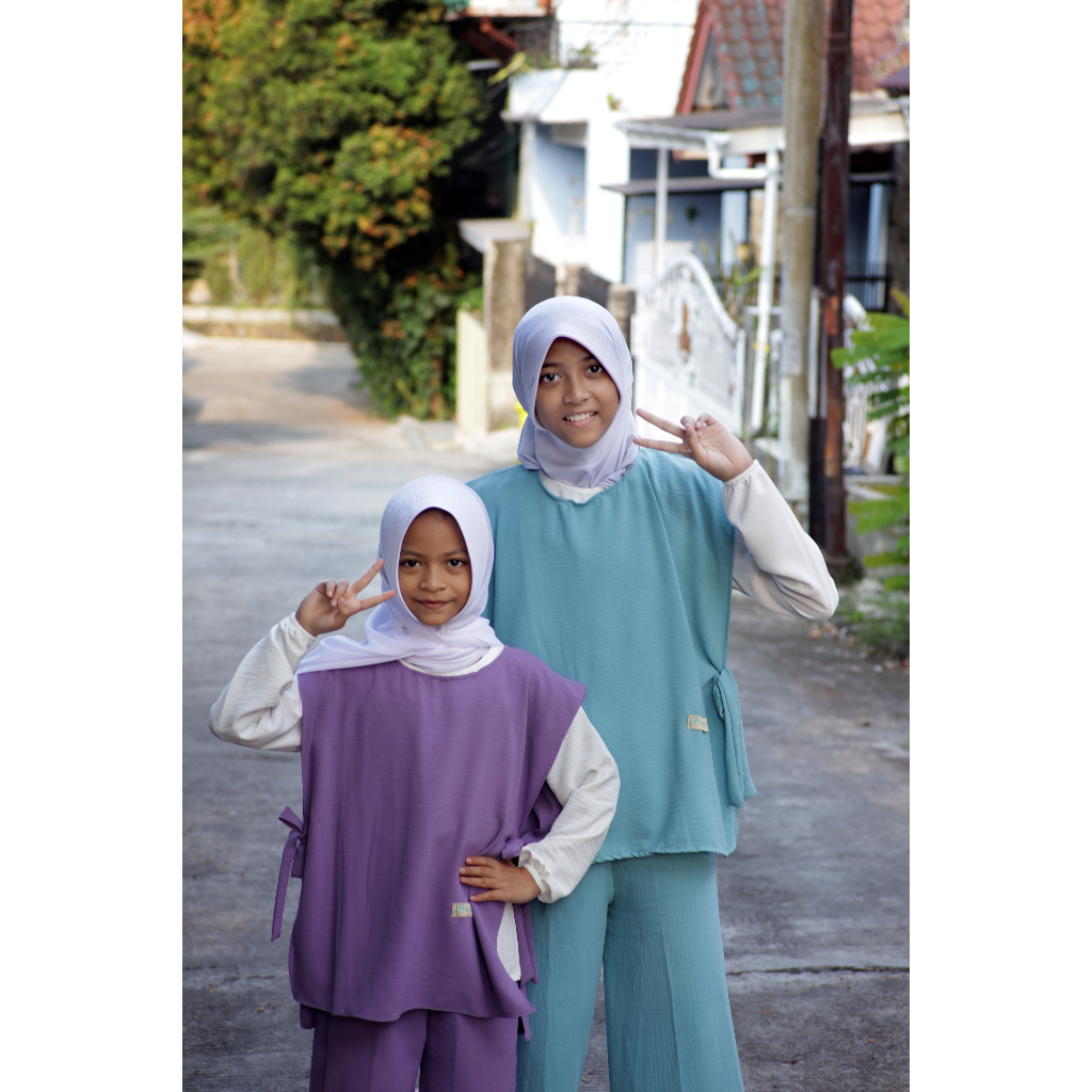 One Set Chika 3 in 1 Gamis Muslim Anak