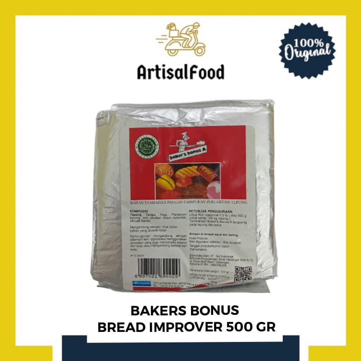 

BAKERS BONUS BREAD IMPROVER 500gr ORI Pelembut Pengempuk Kue/Roti