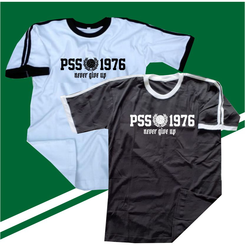 baju Kaos pss sleman model casual Fans warna hitam putih