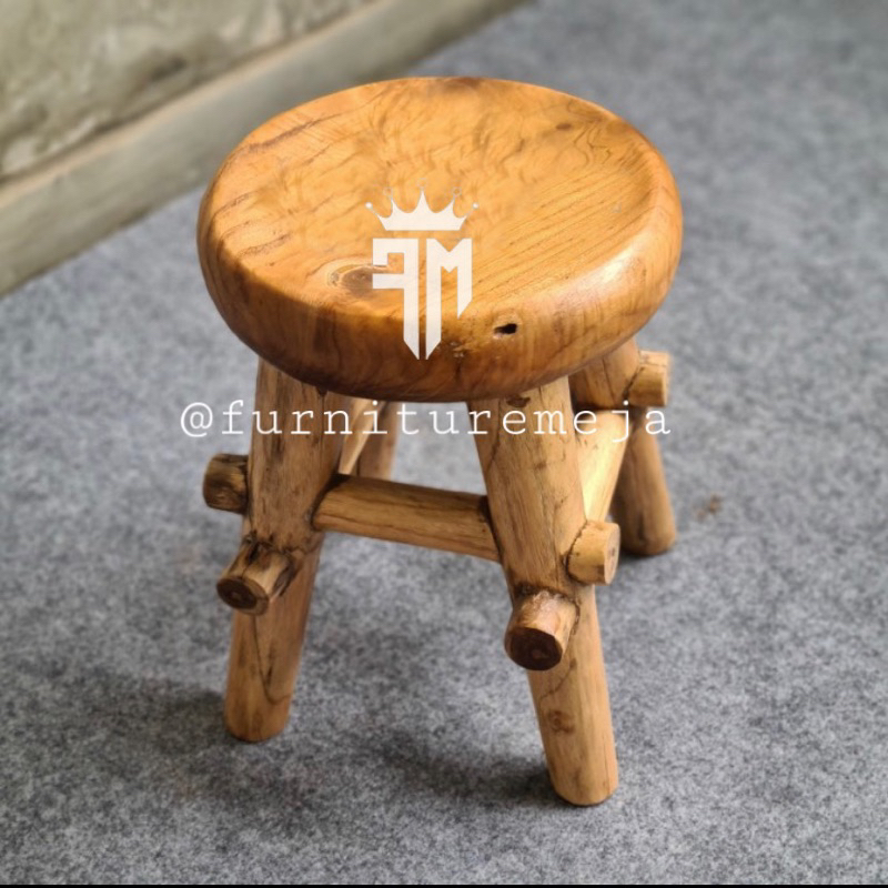Kursi Kayu jati Unik Antik Kursi Stool Kayu Jati
