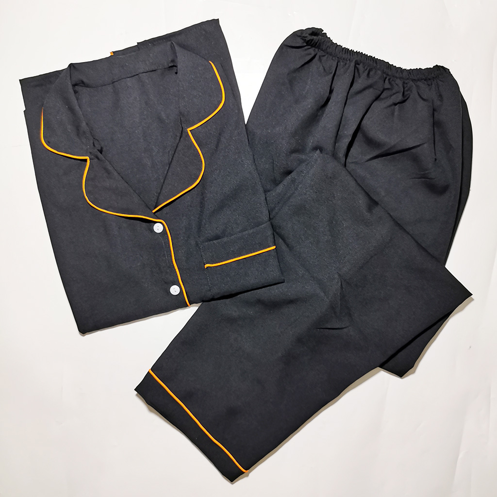 Stelan Piyama Dewasa  Katun Crinkle  Polos