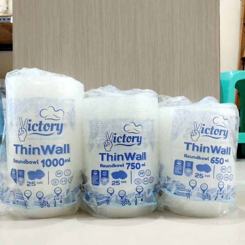 Thinwall Victory ROUND BOWL 650ml 750ml/ mangkok cup /thinwall mangkok / mangkok 650ml / thinwall bo