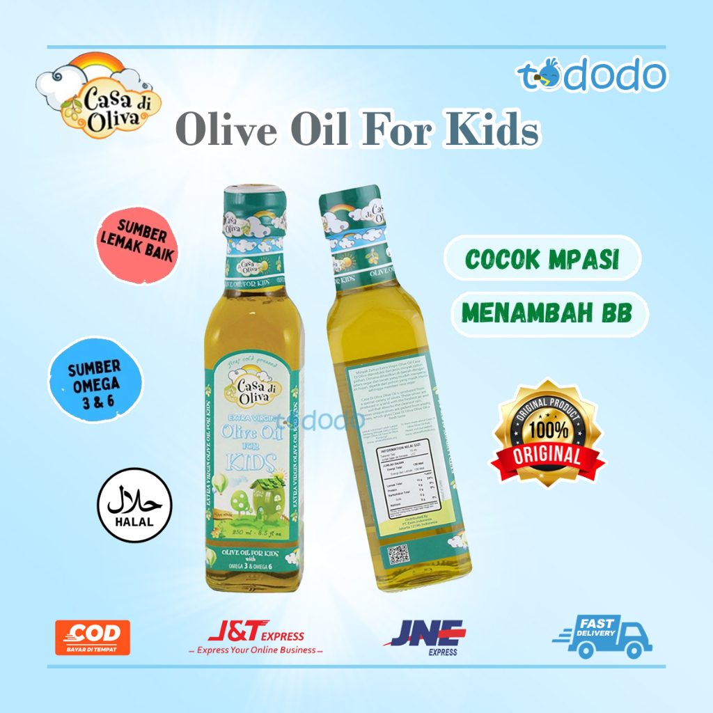 Casa Di Oliva Extra Virgin Olive Oil For Kids 250ml - Minyak MPASI