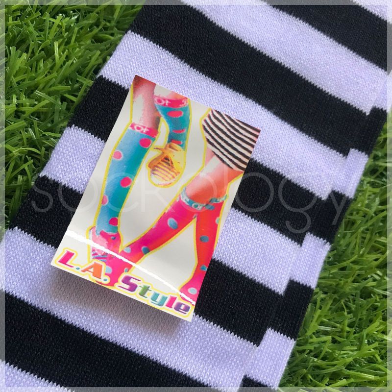 (Min. 3pcs @7.750) Kaos kaki salur fashion selutut remaja dewasa cosplay lembut L.A. Style