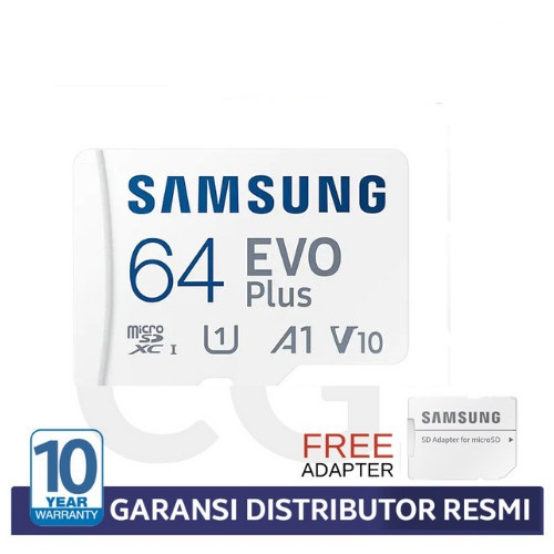 Samsung Evo PLUS 64GB MicroSDHC UHS-I Class 10 + SD Adapter