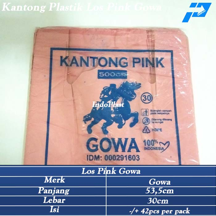 Kantong Kresek/Kantong Plastik Pink/Los Pink Gowa 30
