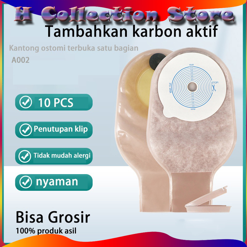 10Pcs Satu Potong Sistem Diaktifkan Filter Karbon Kantung Kolostomi Penghilang Bau Knalpot Stoma Kantong Colostomy Ostomy Tas Cut UKURAN 20Mm-65Mm Beige Cover-A002