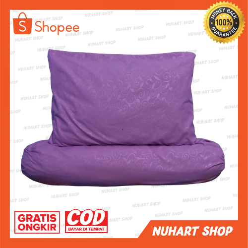 1 Set Sarung Bantal Sarung Guling Resleting AMCO Sarung Bantal Guling Tidur Sarung Bantal Guling Murah Sarung Bantal Guling Standar Emboss Premium