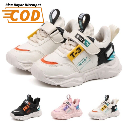 Chubby Glory SH19121 Bisa COD Sepatu anak TK PAUD Sneaker Sepatu anak korea anak 1 2 3 4 5 tahun - SEPATU SNEAKER Size 21-30