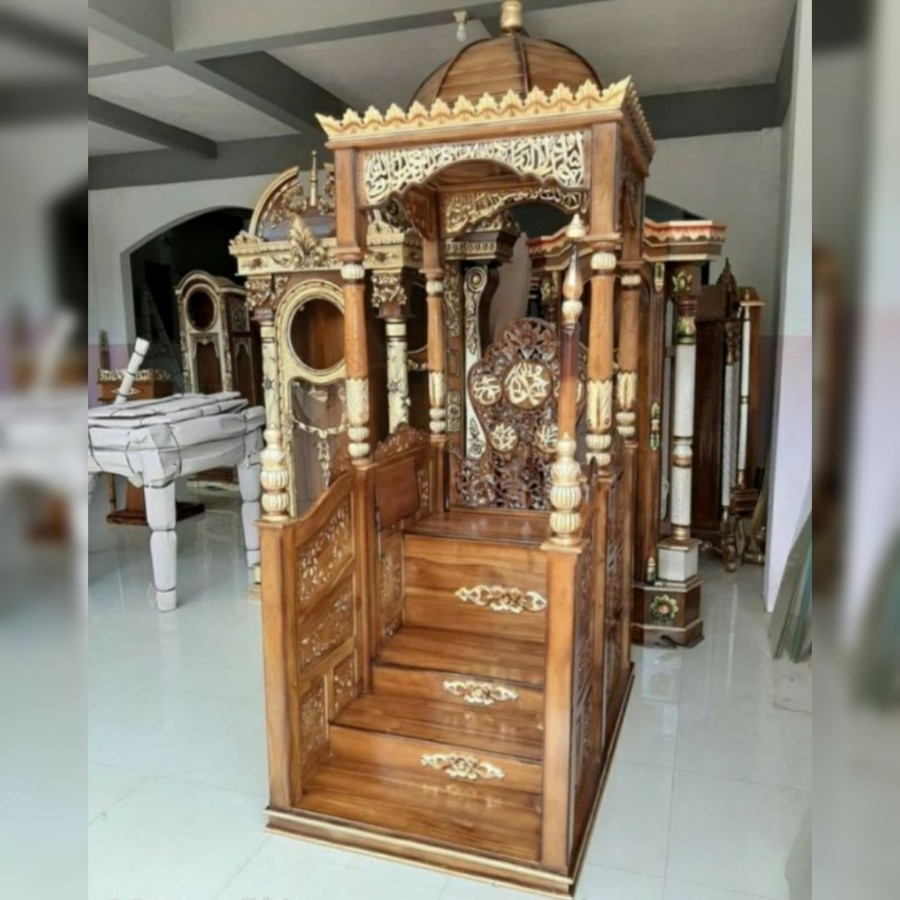 Mimbar Masjid Pintu Depan|Mimbar Jati|Mibar Jepara