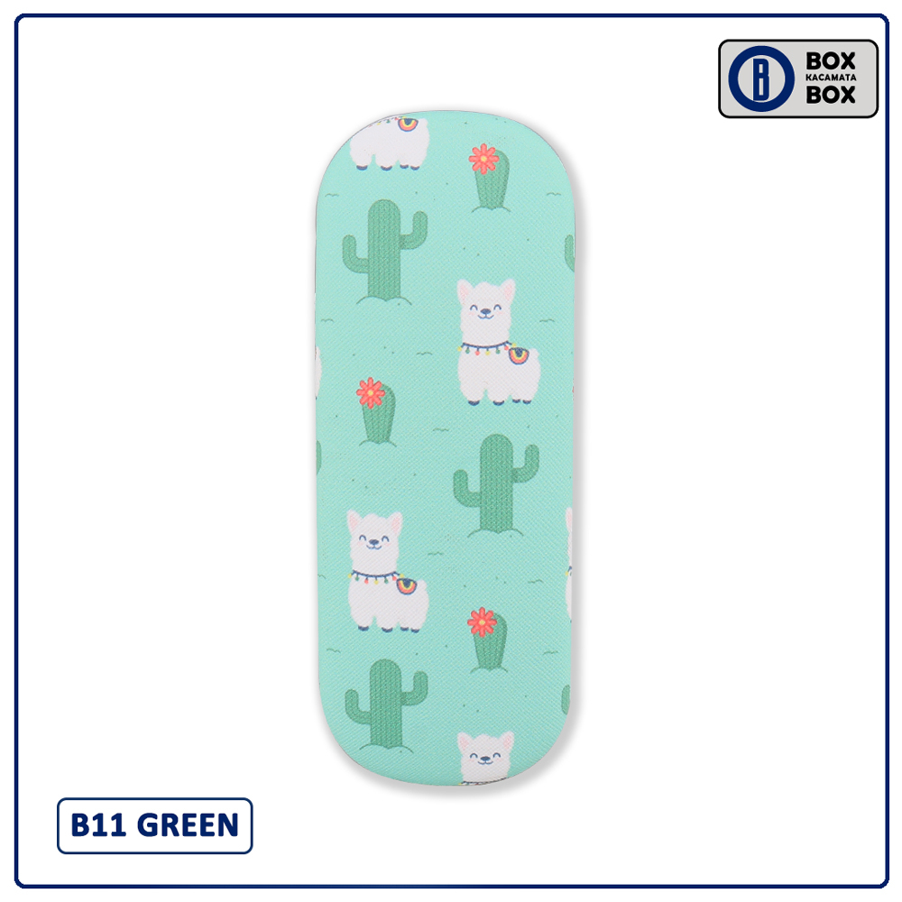 Box / Tempat Kacamata Cepuk Magnet Hardcase Motif Animals Sheep Cute Colorful B11