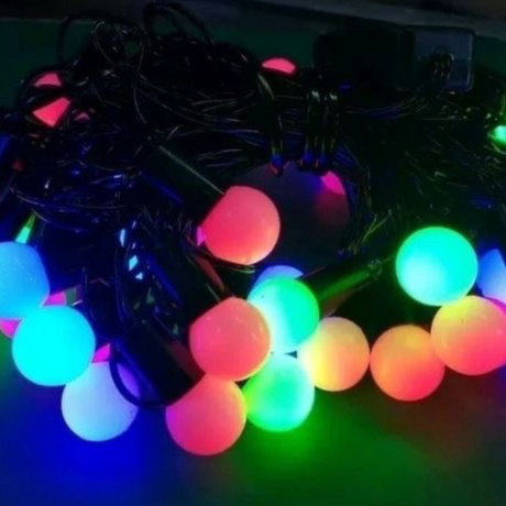 Lampu Anggur Hias LED Warna Warni Lampu Natal/Taman Rainbow