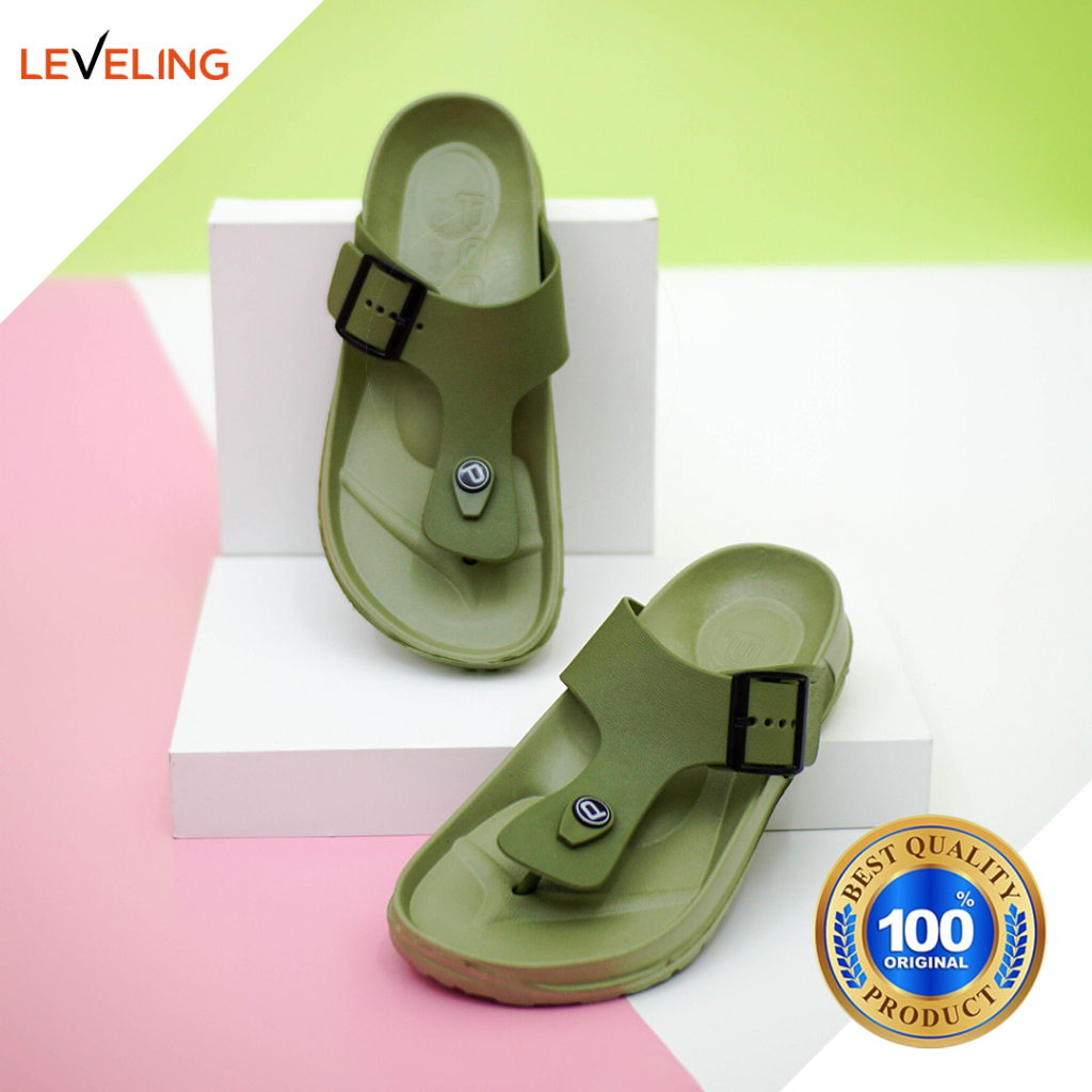 1028L-4 - Porto Leveling New Arrival Sandal Jepit Wanita Sendal Keren Harian Rumahan Karet Anti Slip Awet Nyaman Terbaru