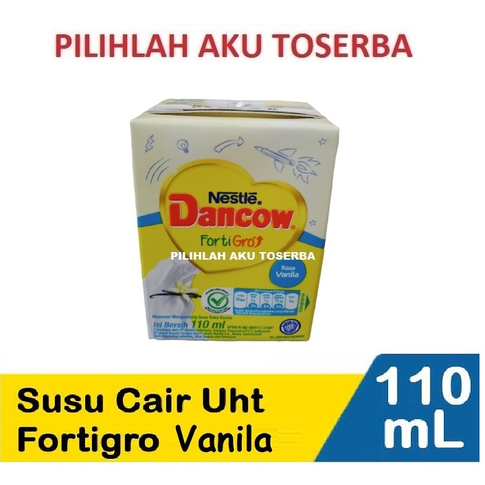 Susu DANCOW UHT VANILA VANILLA FortiGro 110 ml (1 DUS isi 24)