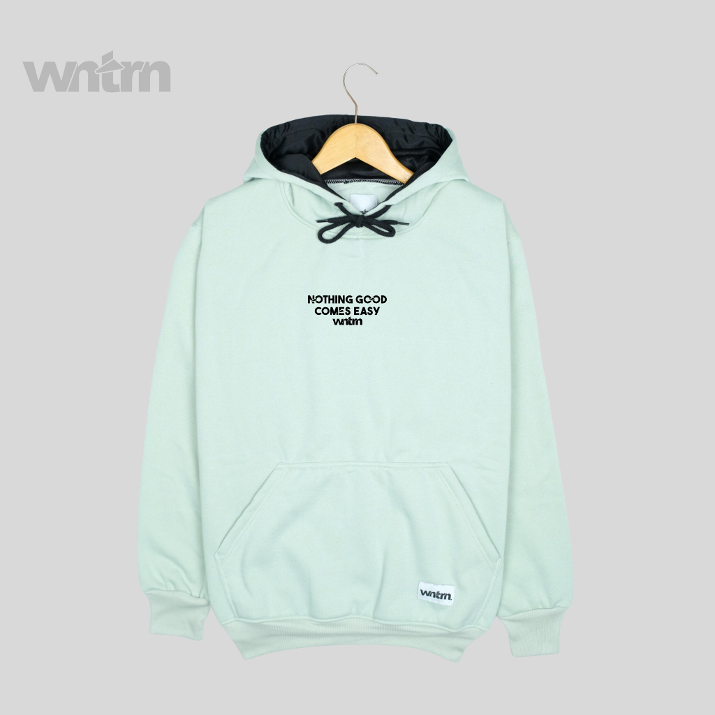 Hoodie Distro Keren Cowok Basic Warna Pastel Sage Green Mint Sablon Print Pria Polos Sweater Hodie Cowok Unisex Oversize Tangan Panjang Nyaman Bahan Fleece Tebal