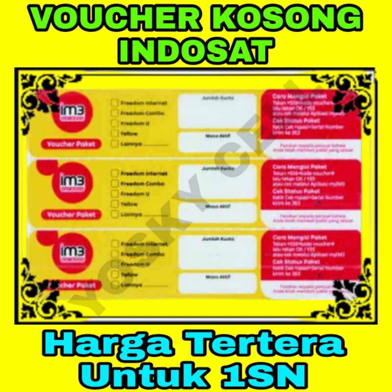 VOUCHER KOSONG IM3 INDOSAT