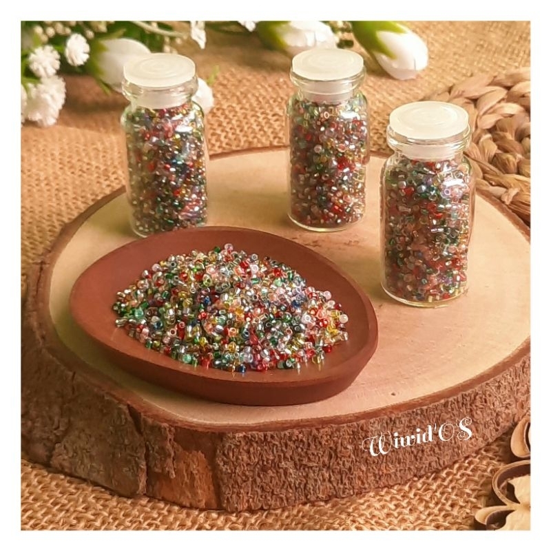 MIX MANIK PASIR JEPANG KEMASAN BOTOL KACA