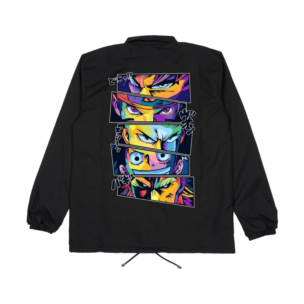 Coach Jaket Anime One Piece - Jaket Windbreaker Animasi One Piece