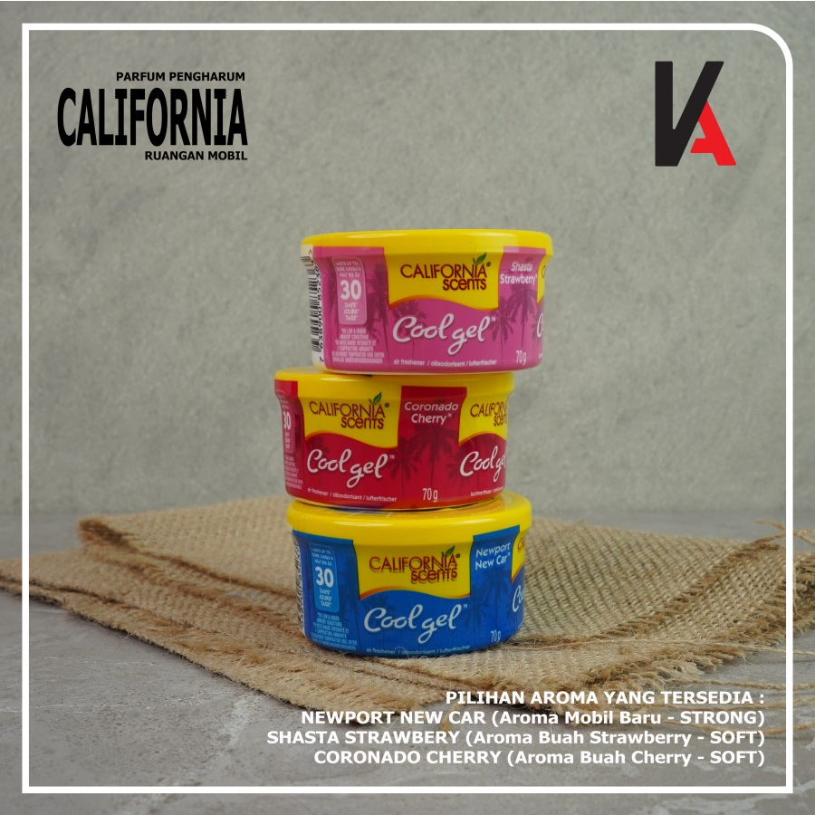 PARFUM CALIFORNIA SCENT / PENGHARUM / PEWANGIN RUANGAN MOBIL CALIFORNIA COOL GEL ORIGINAL