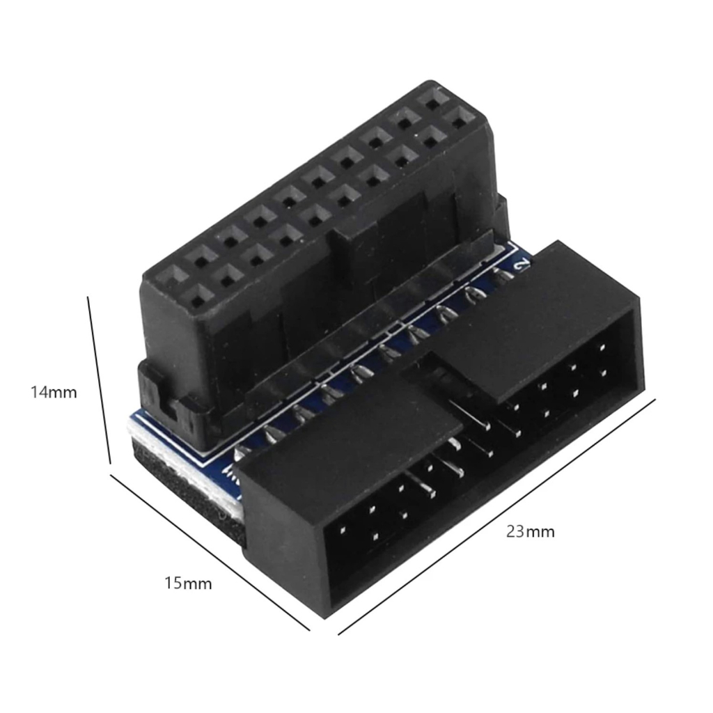 USB 3.0 20pin 20 PIN Up Siku 90 Degree Elbow Adapter Motherboard