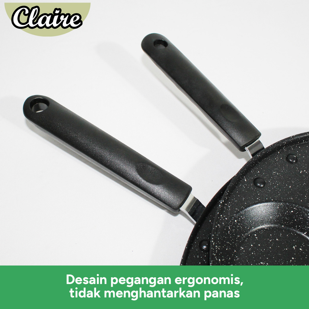 Claire Panci Wajan Penggorengan Telur, Pancake Anti Lengket / 3, 4, dan 7 Lubang / Cetakan telur