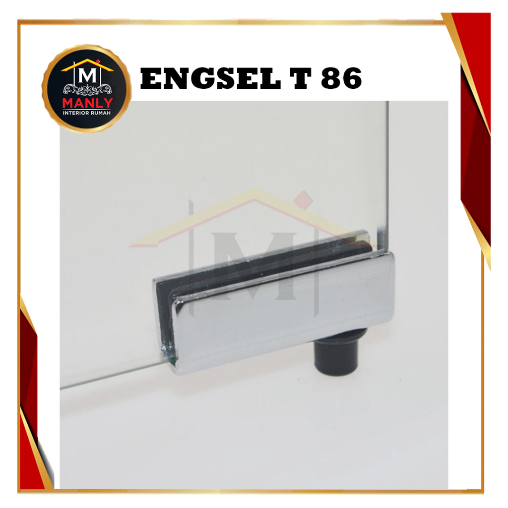 Engsel Kaca Jepit 10 mm / Engsel Pivot Jepit Kaca T86 / Pivot Hinge Glass Door