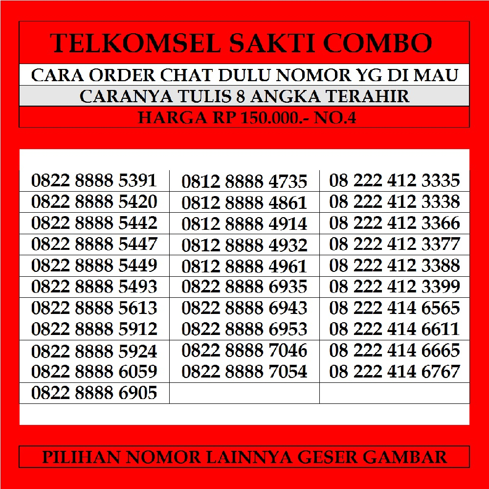 Nomor Cantik Simpati SP 150 Kartu Perdana Telkomsel Prabayar