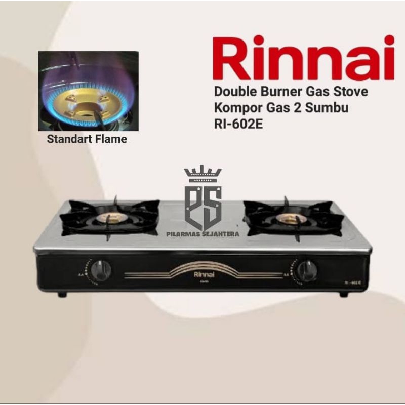 Kompor rinnai 2 sumbu RI602E Kompor gas rinnai Gas stove Double burner RI 602E rinnai 2 tungku