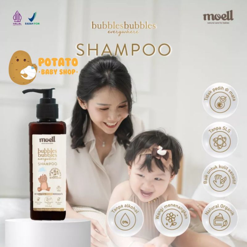 Moell Bubbles Bubbles Everywhere Shampoo - Perawatan Rambut Bayi