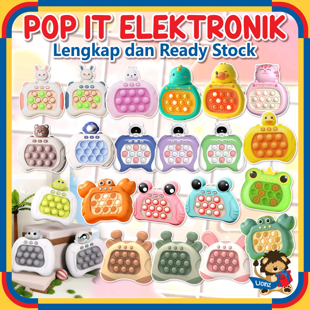 Mainan Pop-it Push Game Karakter LED Electronic