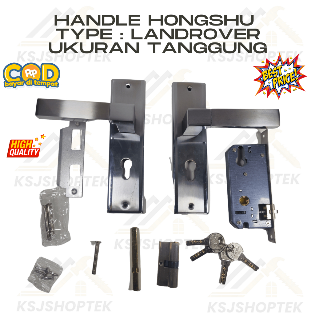 Handle Set Kunci / Kunci Pintu ukuran Tanggung TEBAL 2 MM HONGSHU